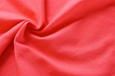 Kumaş kumaşın kırmızı dokusu, moda bezi tasarımı için soyut görüntü