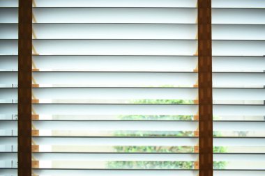 white window blinds in home, object for decorate interior of house