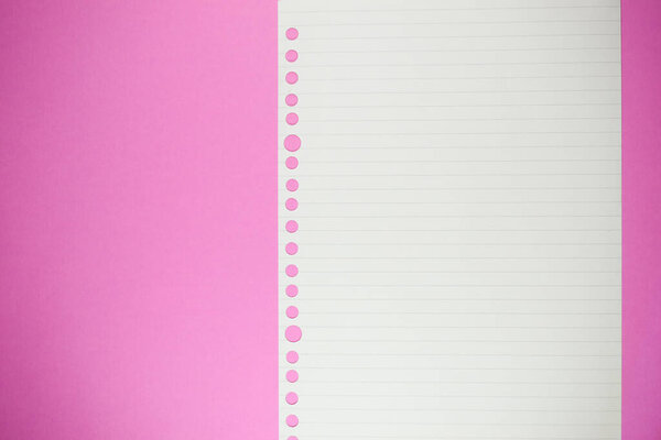 Line Paper Texture Pink Background Blank Sheet Notebook — Stock Photo, Image