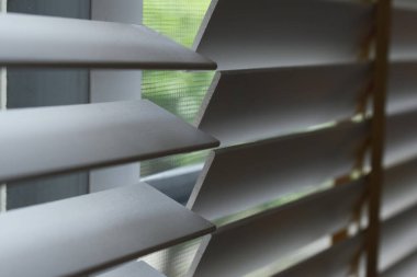 white window blinds in home, object for decorate interior of house