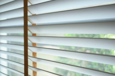 white window blinds in home, object for decorate interior of house