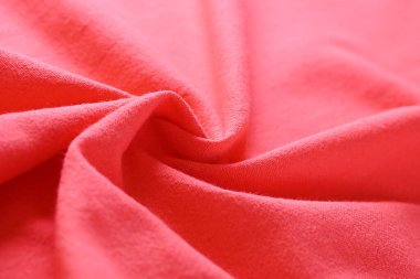 Kumaş kumaşın kırmızı dokusu, moda bezi tasarımı için soyut görüntü