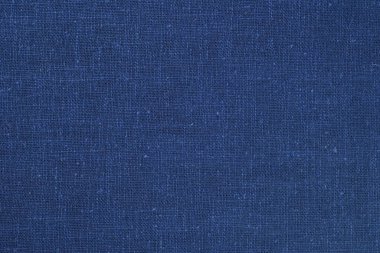 Mavi kenevir doğal kumaş kumaş rengi, tekstil moda soyut arka planının kabataslak kumaşı.