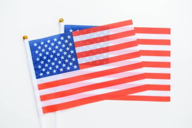 Beyaz arka planda izole Amerikan dalgası dokusu, ABD