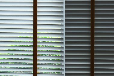 white window blinds in home, object for decorate interior of house