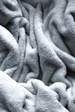 Gri yumuşak yumuşacık battaniye tekstili