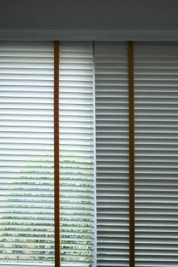 white window blinds in home, object for decorate interior of house