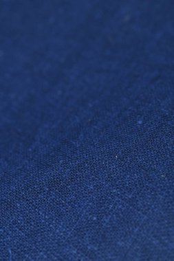 Mavi kenevir doğal kumaş kumaş rengi, tekstil moda soyut arka planının kabataslak kumaşı.
