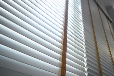 white window blinds in home, object for decorate interior of house