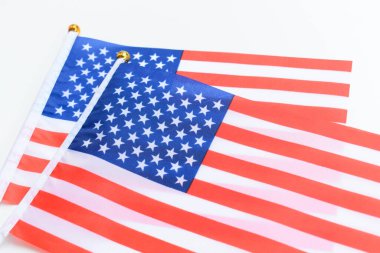 Beyaz arka planda izole Amerikan dalgası dokusu, ABD