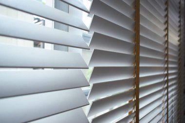 white window blinds in home, object for decorate interior of house