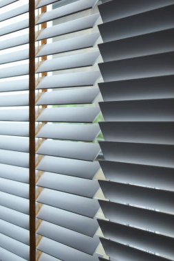 white window blinds in home, object for decorate interior of house