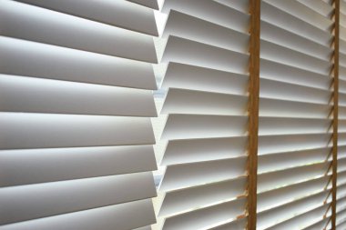 white window blinds in home, object for decorate interior of house