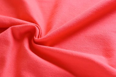 Kumaş kumaşın kırmızı dokusu, moda bezi tasarımı için soyut görüntü