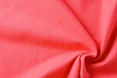 Kumaş kumaşın kırmızı dokusu, moda bezi tasarımı için soyut görüntü