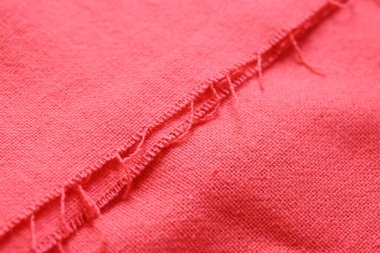 Kumaş kumaşın kırmızı dokusu, moda bezi tasarımı için soyut görüntü