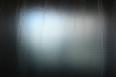 white plastic curtain texture in bathroom, scary scene