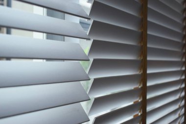 white window blinds in home, object for decorate interior of house