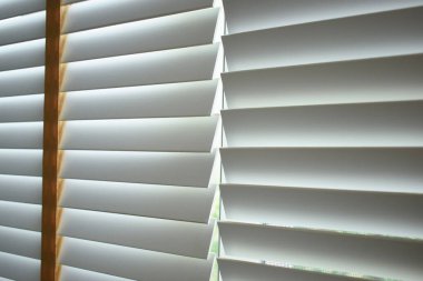 white window blinds in home, object for decorate interior of house