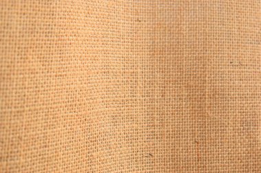 desing arkaplanı için kahverengi örülmüş çuval bezi dokusu
