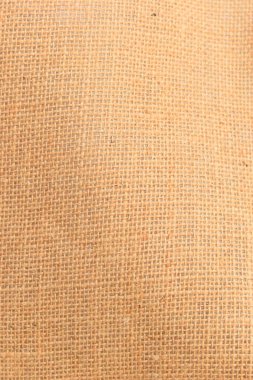 desing arkaplanı için kahverengi örülmüş çuval bezi dokusu