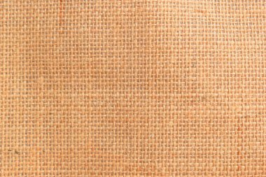 desing arkaplanı için kahverengi örülmüş çuval bezi dokusu