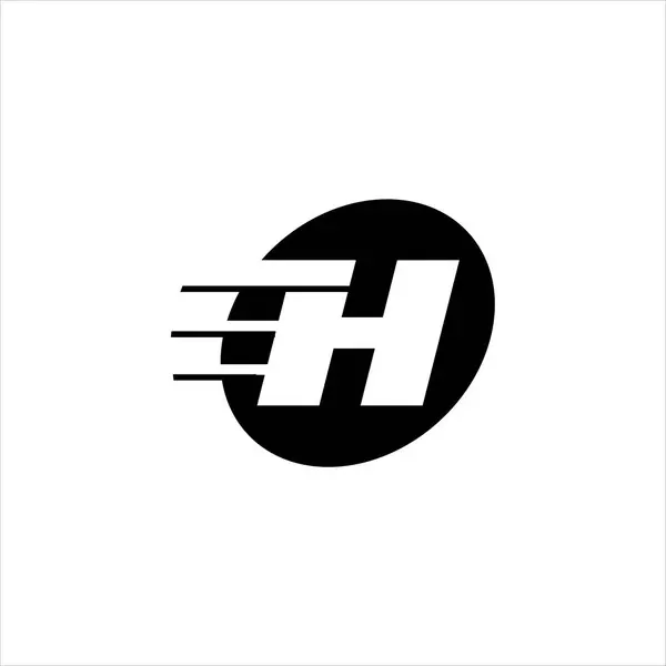 Ícone Logotipo Carta Para Negócios Empresa Design Simples Letras Preto — Vetor de Stock
