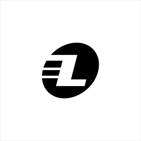 Ícone Logotipo Carta Para Negócios Empresa Design Simples Letras Preto — Vetor de Stock
