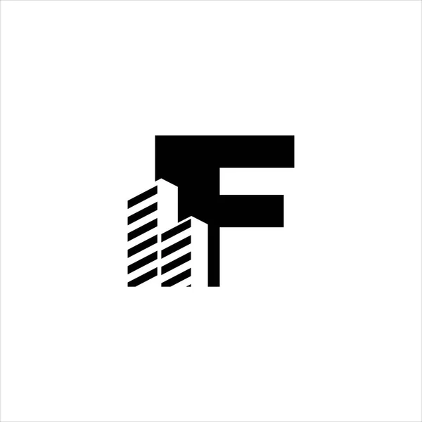 Construção Inicial Logotipo Design Vetor Símbolo Gráfico —  Vetores de Stock