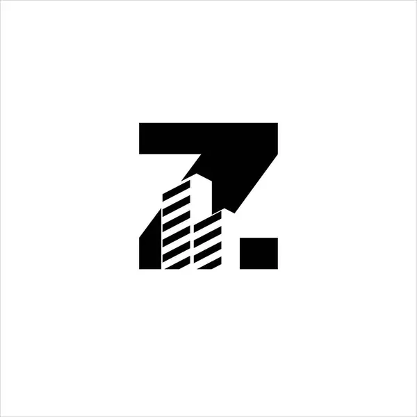 Z初始建筑标志设计矢量符号图形 — 图库矢量图片
