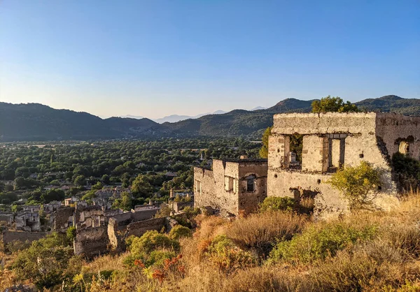 Kayakoy Verließ Griechisches Dorf Fethiye Türkei Geisterstadt — Stockfoto