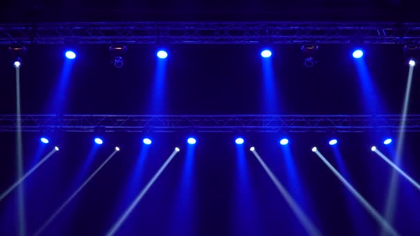 Luz Equipamento Iluminação Palco Uma Sala Concertos — Vídeo de Stock