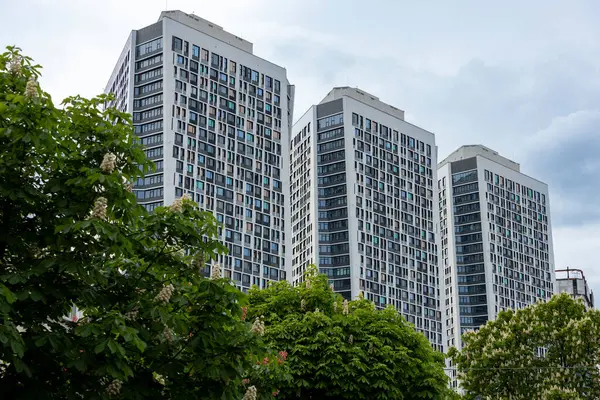 Önlerinde bulunan yemyeşil çiçek açan kestane ağaçlarının zemininde gururla duran yüksek binalar manzaranın güzelliğini artırıyor..