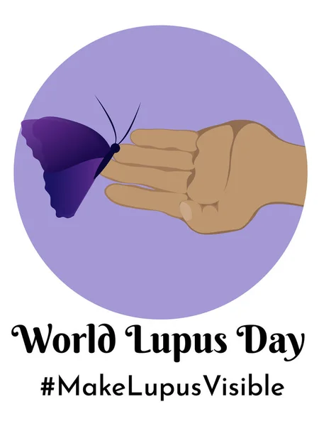 Světový Den Lupus Informační Leták Lékařským Datem Vertikální Design Vektorové — Stockový vektor