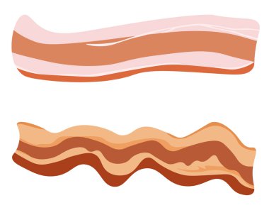 Çiğ ve kızarmış pastırma, kahvaltılarda popüler olan iki parça domuz eti ürünü.