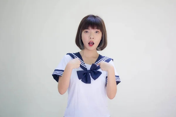 Japansk Tonåring Vacker Flicka Student Jag — Stockfoto