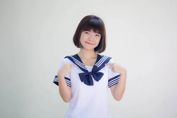 Japans Tiener Mooi Meisje Student Ben — Stockfoto