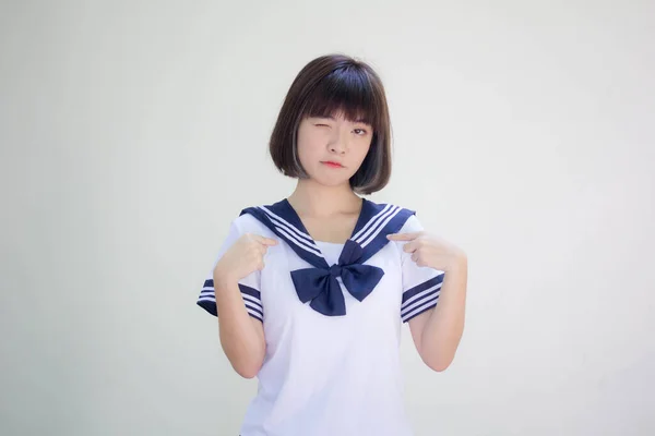 Japans Tiener Mooi Meisje Student Ben — Stockfoto