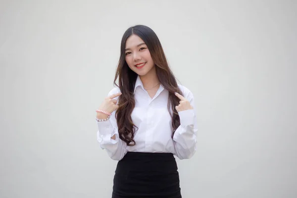 Retrato Tailandés Adulto Oficina Chica — Foto de Stock