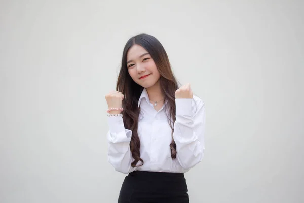Taylandlı Yetişkin Ofis Kızı Portresi Mükemmel — Stok fotoğraf