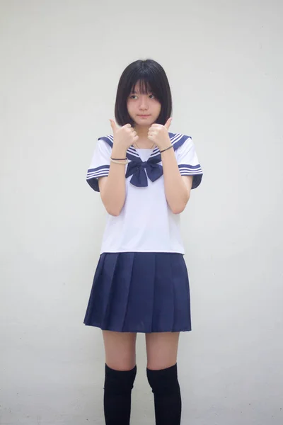 Japonés Adolescente Hermosa Chica Estudiante Como —  Fotos de Stock