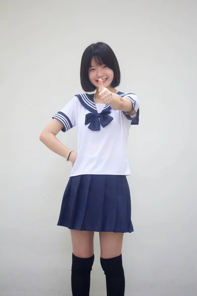 Japonés Adolescente Hermosa Chica Estudiante Como — Foto de Stock