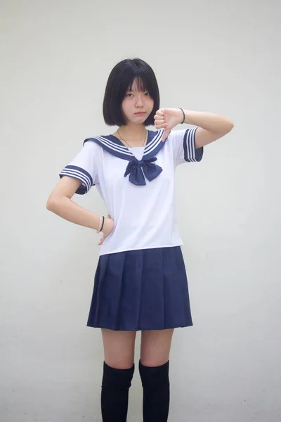 Japonés Adolescente Hermosa Chica Estudiante Les Gusta — Foto de Stock