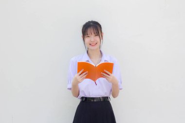 Asya Thai Lisesi öğrencisi üniforması Güzel kız dua et