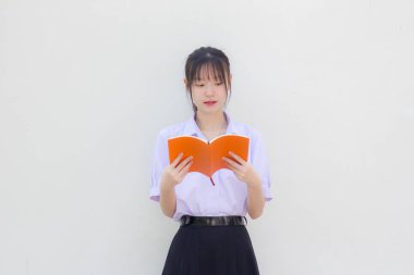 Asya Thai Lisesi öğrencisi üniforması Güzel kız dua et