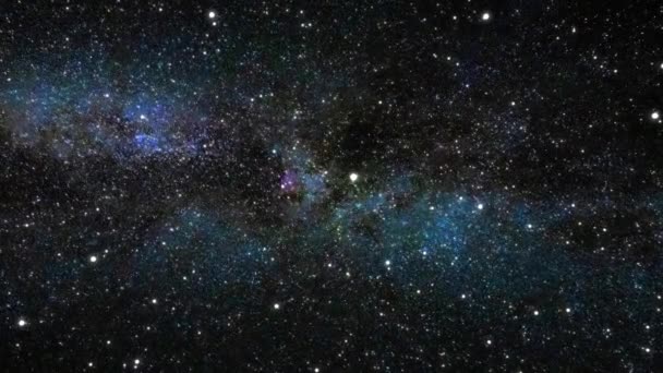 Voler Travers Belles Étoiles Galaxies Voyage Travers Vaste Étendue Univers — Video