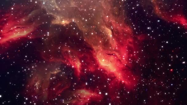 Animation Flying Clouds Gas Space Interstellar Space Nebulas Bright Light — Stock Video