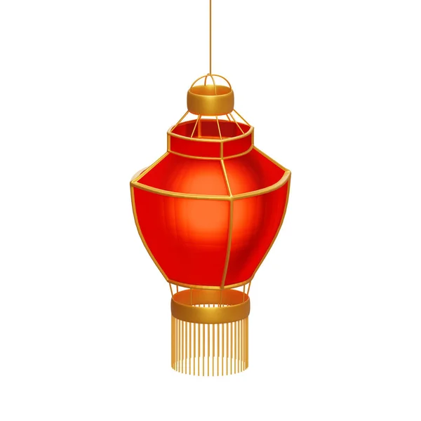 Lanterne Chinatown Isométrique Render Élément — Photo
