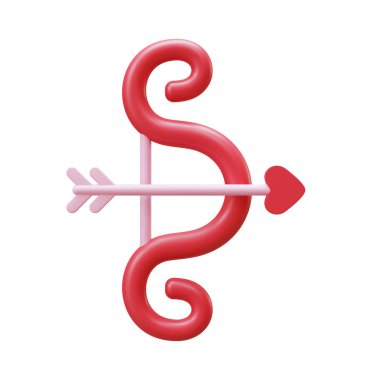 Valentine Yay ve Ok 3B Render Elementi