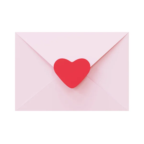 Valentine Love Letter Render Element — Stock fotografie